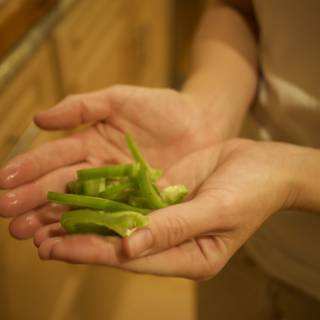 Freshly Picked Green Peppers