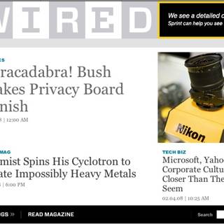 Wired News Website Ad featuring Two Men