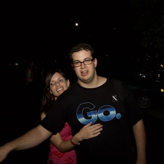 Late Night Friends Embrace Outdoors in Summer 2006