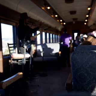 Vintage Train Car Interior with Elegant Seating