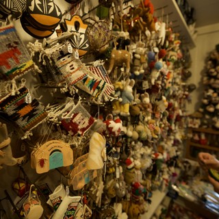 Artisan Ornament Display at Santa Fe Gift Shop