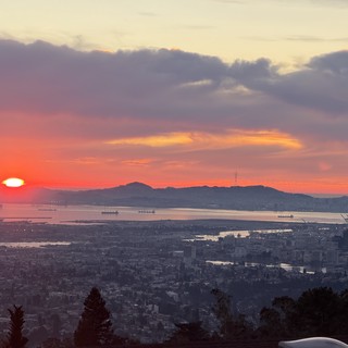 Sunset Over San Francisco Bay from Oakland Hills