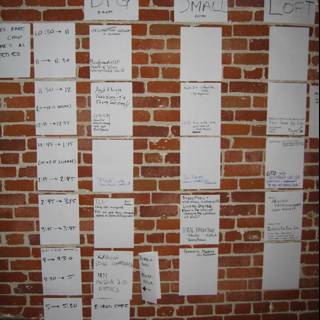 Collaborative Notes on a Brick Wall