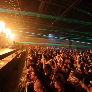 Laser Light Storm Over Massive Wobbleland Festival Crowd