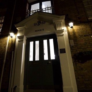Historic Building Entrance at Night - Block E 1888
