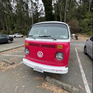 Pink VW Bus in San Francisco