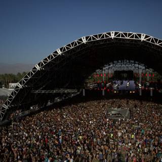 Concert-goers Gather under Blue Skies at Coachella