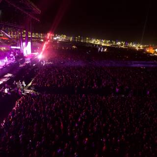 Night-time Performance at Coachella Rock Concert