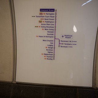 Elizabeth Line Railway Map at Station