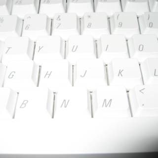 Classic White Computer Keyboard with Number Pad