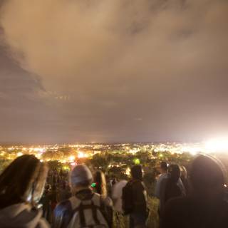 Nighttime Hilltop Gathering