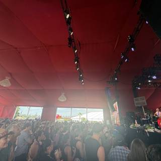 Electrifying Vibes Under the Red Canopy