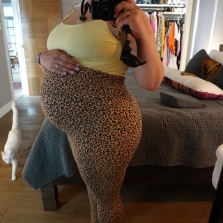 Mirror Selfie in Leopard Print Leggings