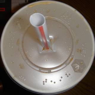 Plastic Cup with Straw