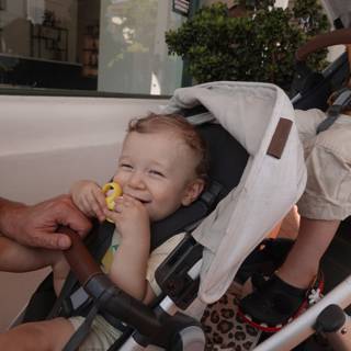 Joyful Moments on a Sunny Stroll