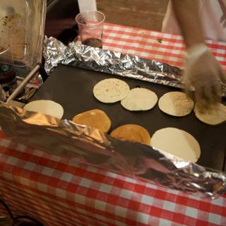 Making Tortillas at the Plata Wine Party