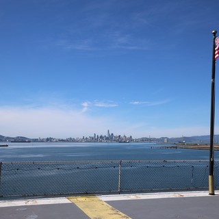 San Francisco Skyline View from USS Hornet Deck