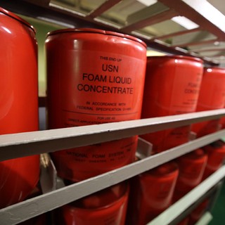 USN Foam Liquid Concentrate Storage aboard USS Hornet