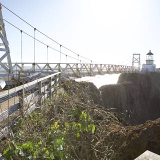The Majestic Suspension Bridge over the Cliff