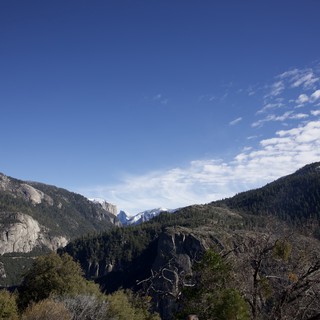 Yosemite Valley Vista with Snow-Capped Peaks