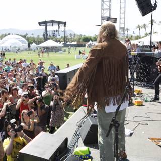 Rocking the Fringe Jacket on Coachella Stage