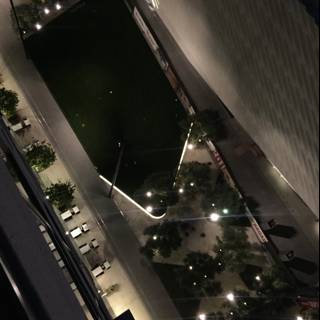 Nighttime view from the top of a LA building