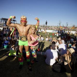 Colorful Couple at Coachella Carnival