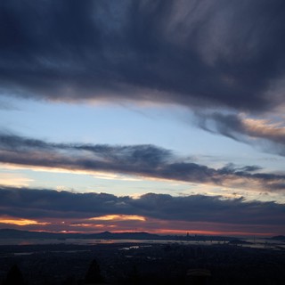 Dramatic Sunset Over San Francisco Bay from Chabot Viewpoint