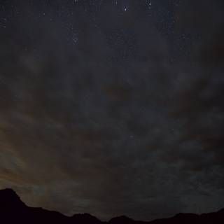 Starry Night Sky Over the Desert