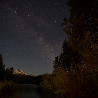 Milky Way Rises Over Mount Lassen at Midnight