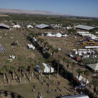 Aerial View of Coachella's Weekend 2 Festival