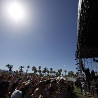 Sun, Flares, and Music: Crowd at Coachella 2017