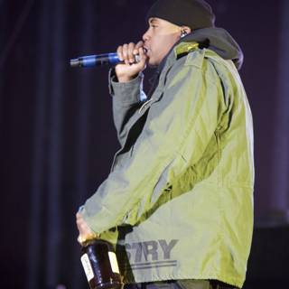 Solo Performance in Green Jacket
