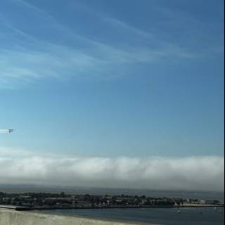 Cloudy Sky Flight over San Francisco Bay