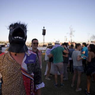 Horse Headed Man Takes Over Coachella