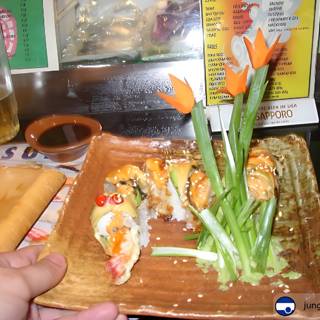 Sushi with a Side of Flowers