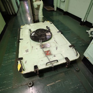 Naval Watertight Hatch on USS Hornet Corridor