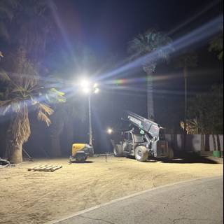 Nocturnal Glow in the Desert Oasis