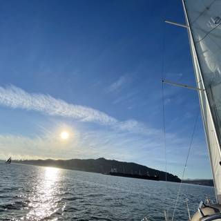 A Serene Sailboat on the Sun-Kissed San Francisco Bay