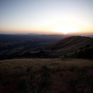 Golden Sunset Over Bay Area from Mount Diablo