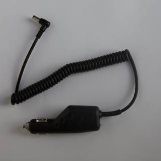 Black Car Charger with Attached Cord