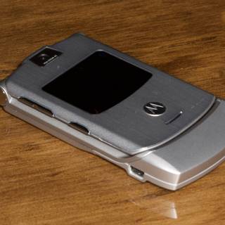 Shiny Silver Cell Phone