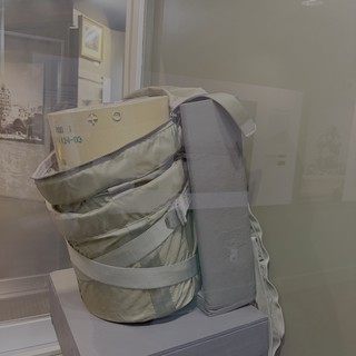 Military Sleeping Bag on Display in Museum