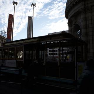 Parked Trolley Car in Civic Center