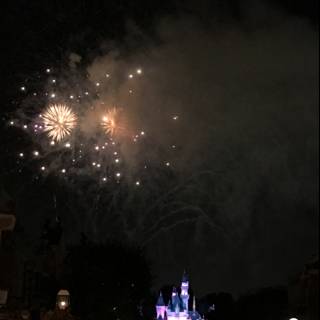 Sparkling Skies Above the Disneyland Castle