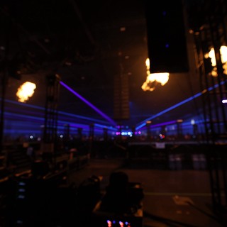 Laser Light Show Illuminates Dark Concert Venue