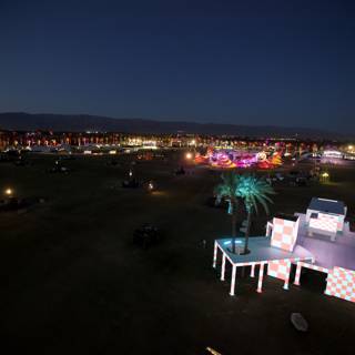 Nighttime Festivities - An Aerial View