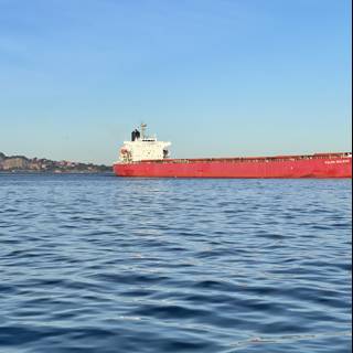 Red Freighter on the Bay