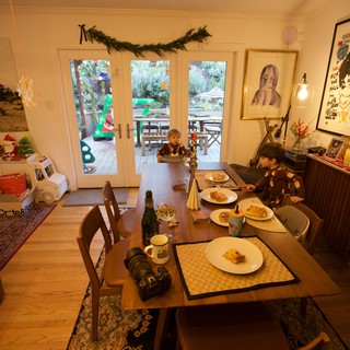 Christmas Morning Breakfast at Home with Camera Ready