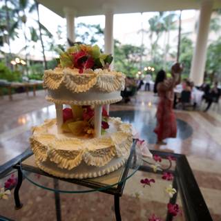 A Stunning Wedding Cake on Display